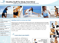 Healthy stuff for body and mind sample site web builder